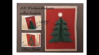 Diy Weihnachtskarte Mit 3d Tannenbaum Christmas Tree Selber Basteln Deko Jana Youtube