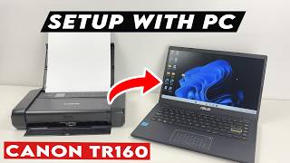 Canon PIXMA TR160 : How to Connect and Print With PC Computer - Full Wifi Setup