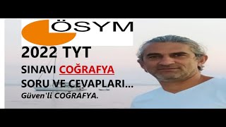 2022 TYT SINAVI COĞRAFYA SORULARI VE CEVAPLARI
