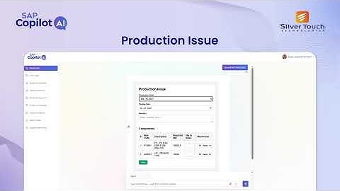 Issue for Production Using Agentic AI | SAP Copilot Demo: