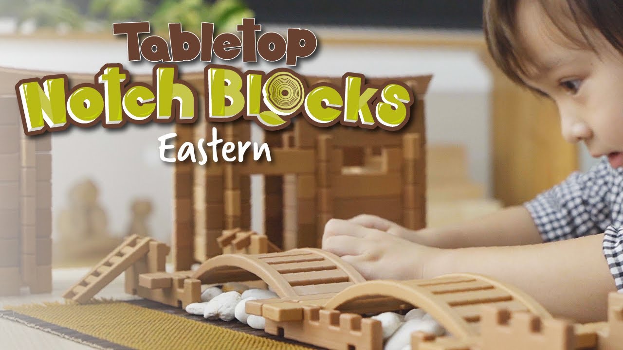 Video Guidecraft Tabletop Notch Blocks – Eastern 87-delig