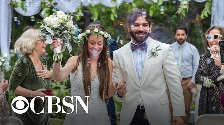 Bride wears special wedding dress for husband, who...