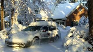 Subaru snow driveway Little Rock deep winter storm 12-26-2012 (No Song version, Edit 1)
