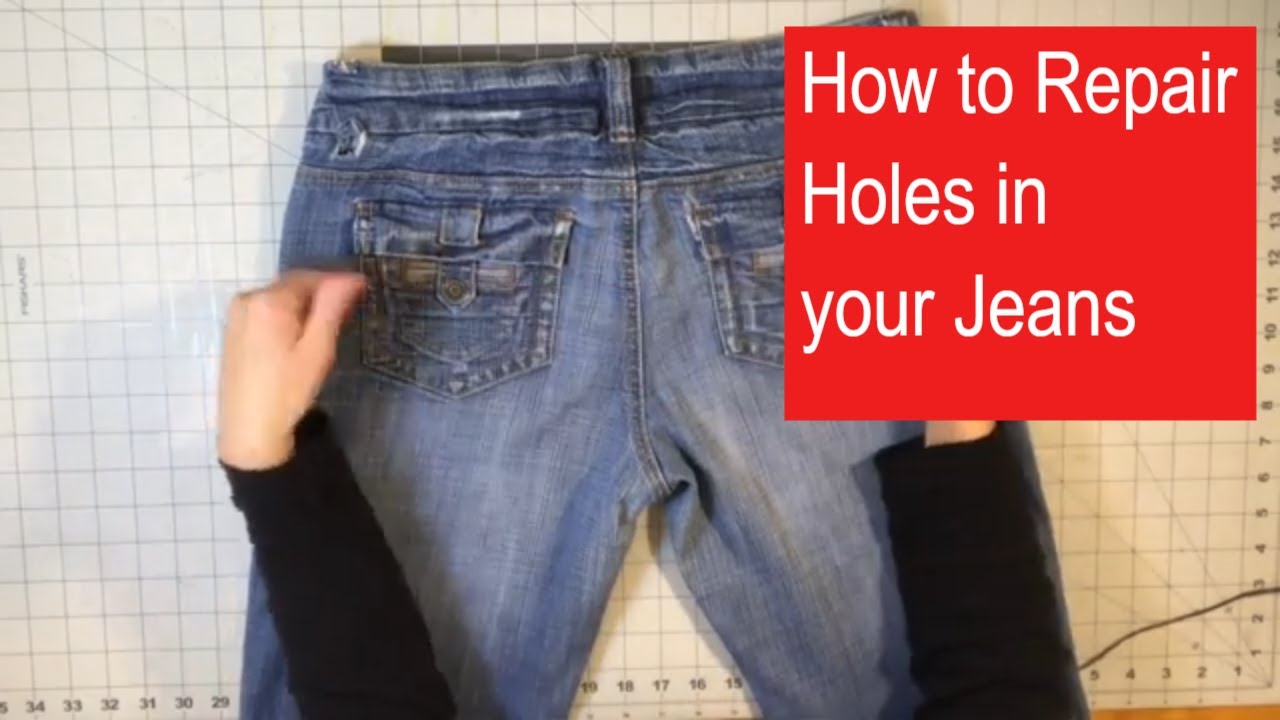 How to Repair Holes in Your Jeans - YouTube