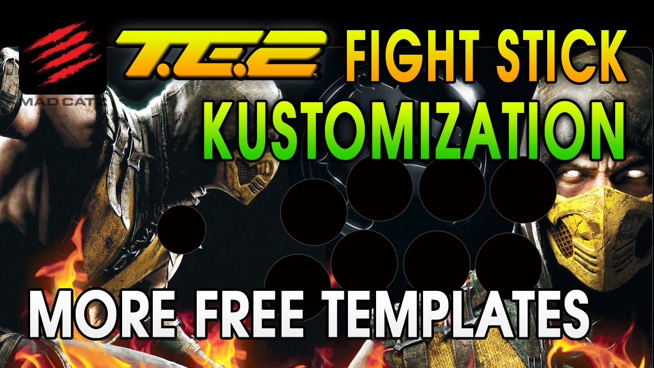 more te2 fight stick print ready custom templates mortal kombat x