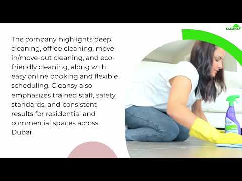 Best Cleaning Company in Dubai: Get Professional Cleaning with Cleansy
