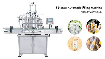 How To Use ZS-YT6T-6Y Automatic 6 Heads Piston Pump Liquid Filling Machine