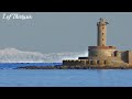 Albanian mountains seen from Brindisi Port, Italy