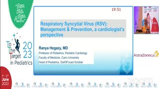 Respiratory Syncytial Virus Management RSV Prevention a cardiologist's Perspective Prof Ranya Hegazy