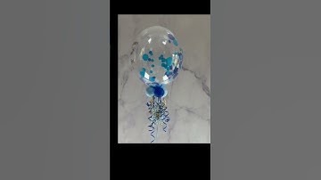 Personalised Blue Confetti Bubble Balloon