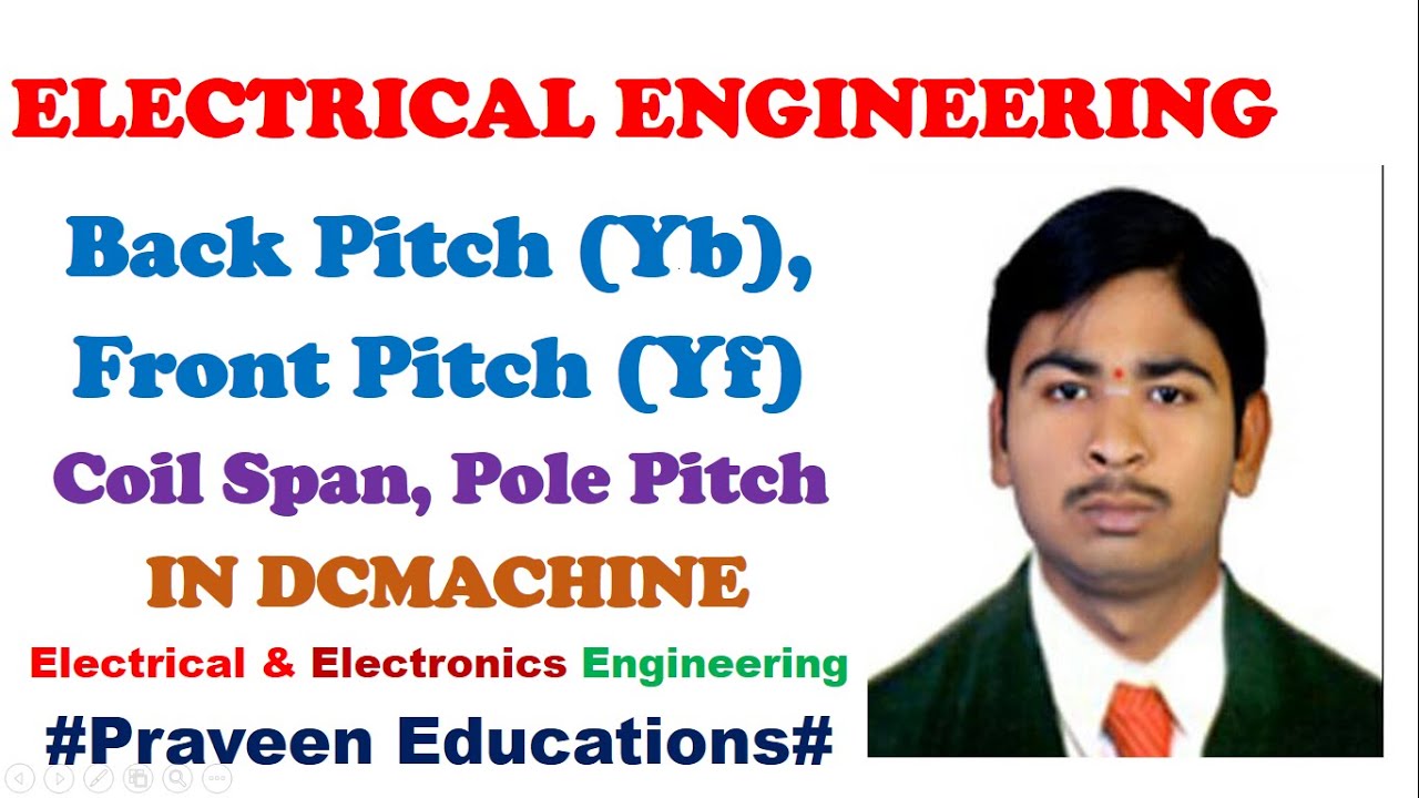 BACK PITCH (Yb) & FRONT PITCH (Yf), WINDING PITCH (Yw), POLE PITCH