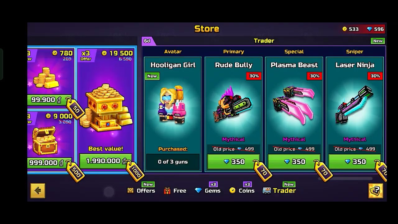 pixel gun 3D new trader van Rebel is back