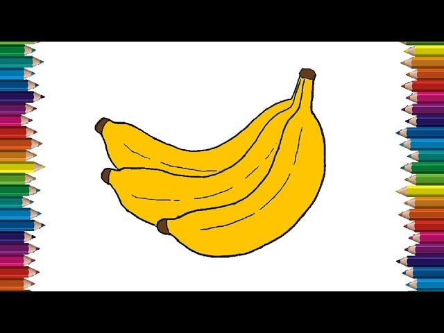 How to Draw a Banana - Easy Drawing Tutorial For Kids