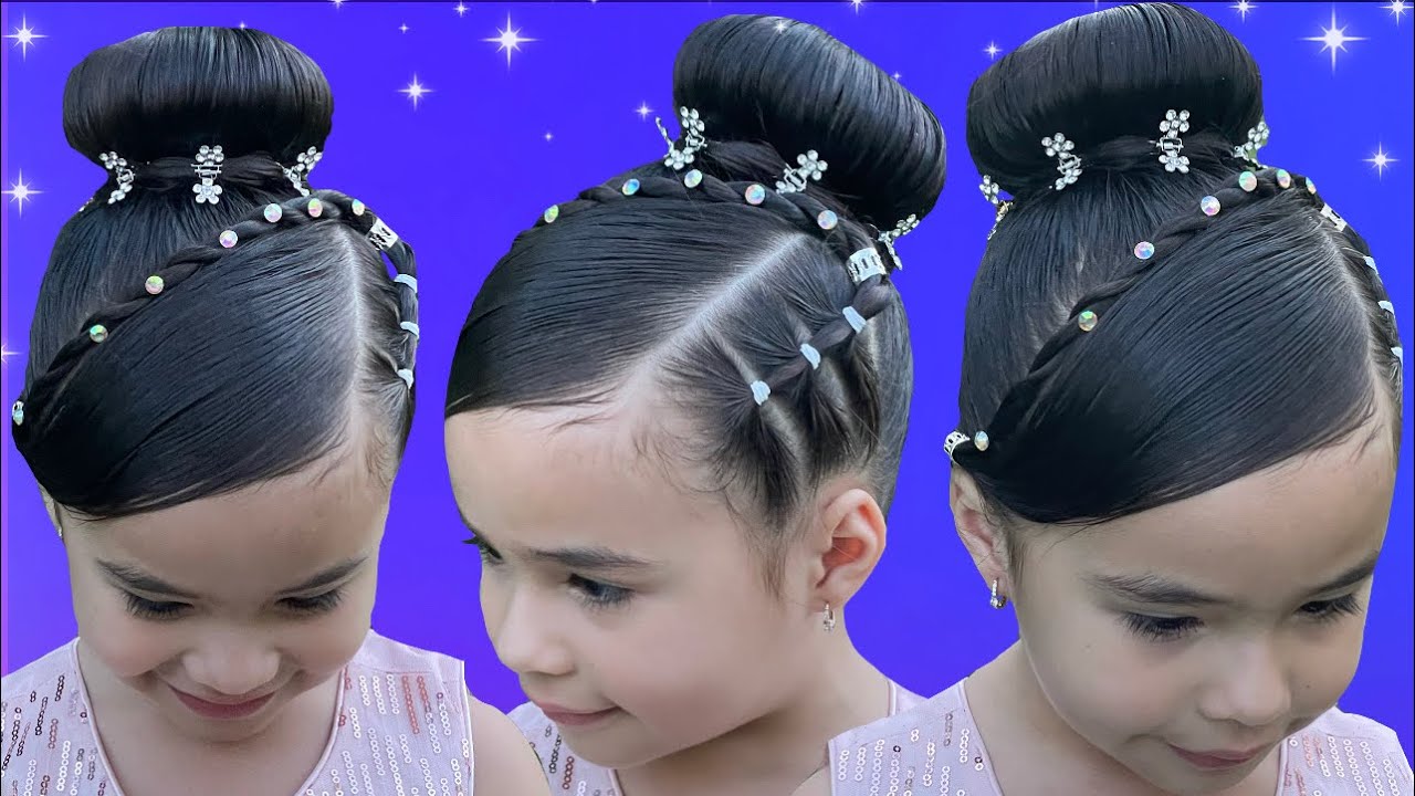 PEINADO ELEGANTE PARA PRESENTACIONES GRADUACION Y PRIMERA COMUNIÓN✨peinados para niñas