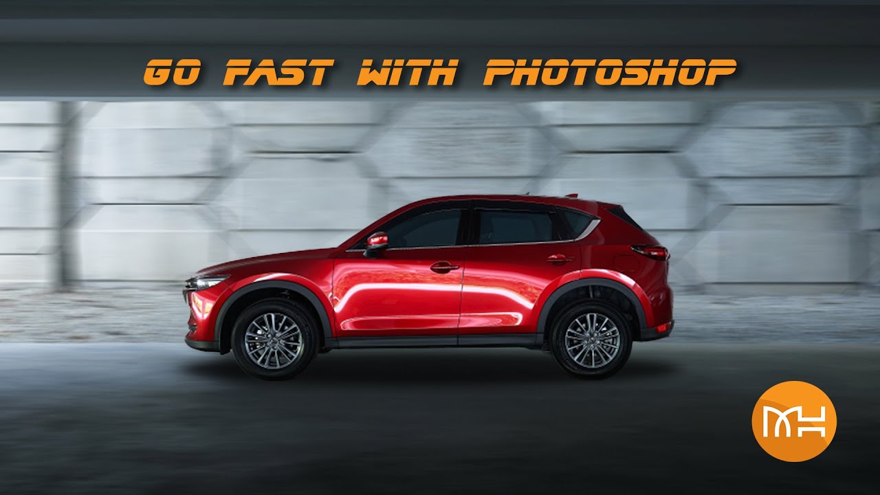 How to Make Cars Go Fast using Photoshop | Perspective Motion | 
