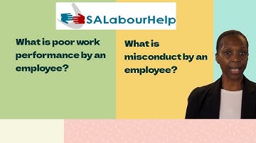The difference between poor work performance and misconduct