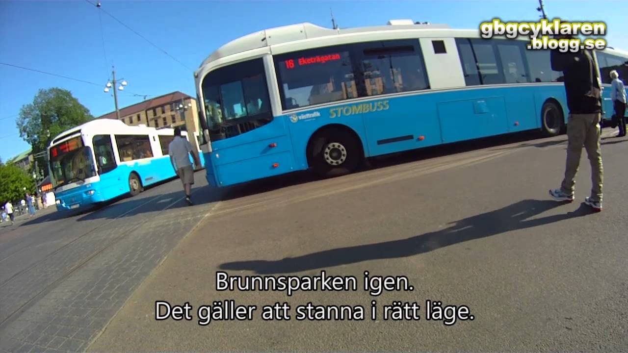Att cykla bland bussarna i Göteborg