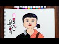 Squid Game Season 3 Doll Drawing | easy step by step