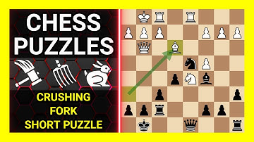 Chess Puzzles to Practice. Themes: Crushing, Fork, Short puzzle. Learn Chess