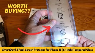 SmartDevil 3 Pack Screen Protector for iPhone 15, Tempered Glass, HD Clear Film | Worth Buying?