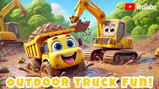 Messy Trucks Muddy Adventure Surprises Shiny Digger