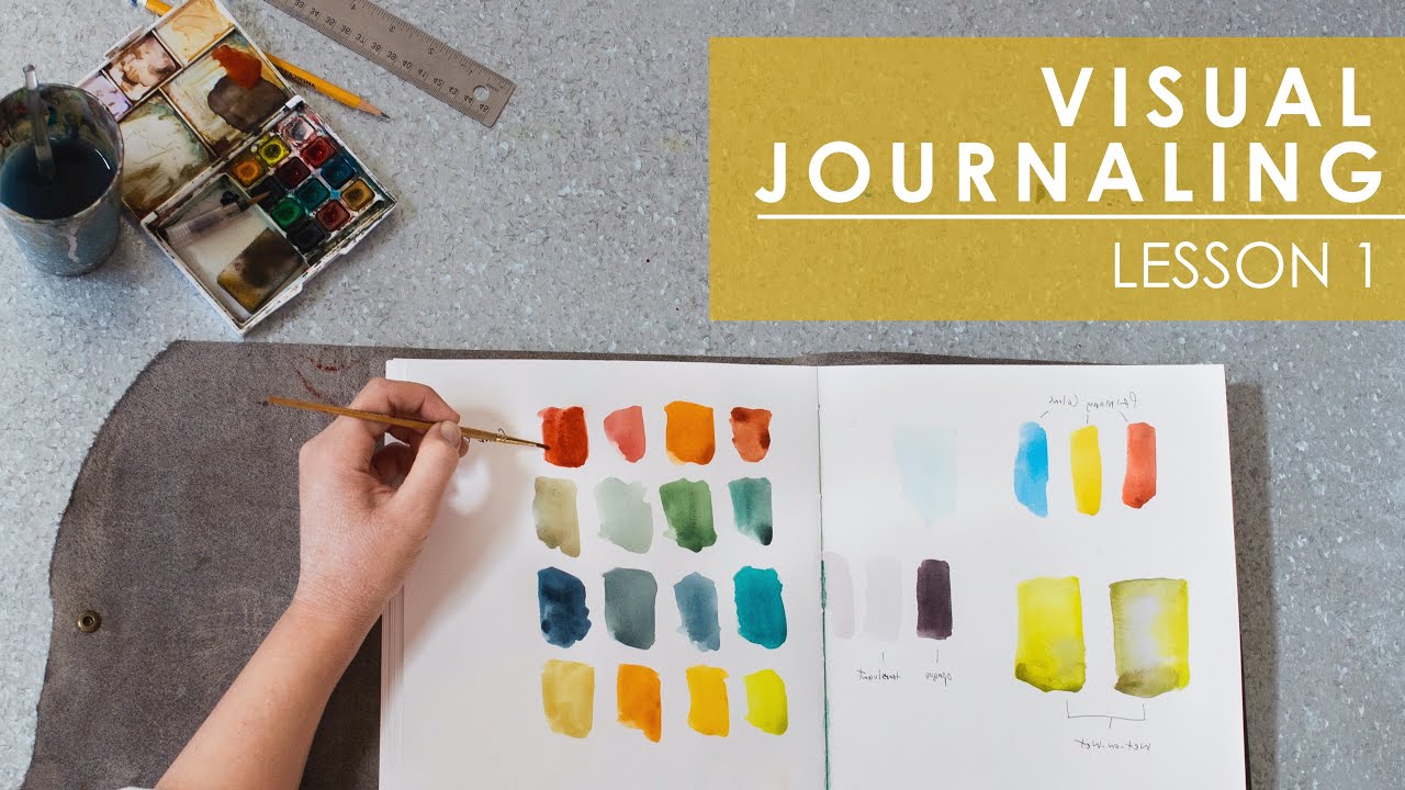 Visual Journaling : Lesson 1 | FUNDAMENTALS with Justina Stevens - YouTube