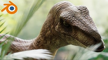 Raptor Jurassic park | VFX | 3D realistic Blender CG Animation