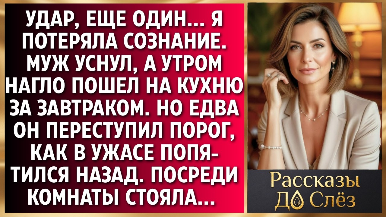 Удар, еще один... Я потеряла сознание. Муж уснул, а утром нагло пришел  за завтраком. Но едва он...