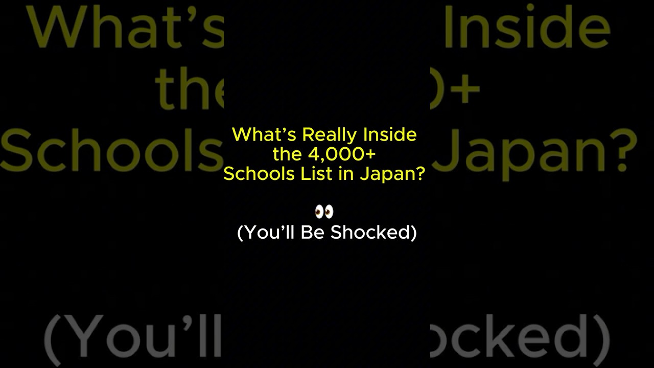 The Secret File: 4,000+ Schools in Japan That Actually Hire English Teachers 📂