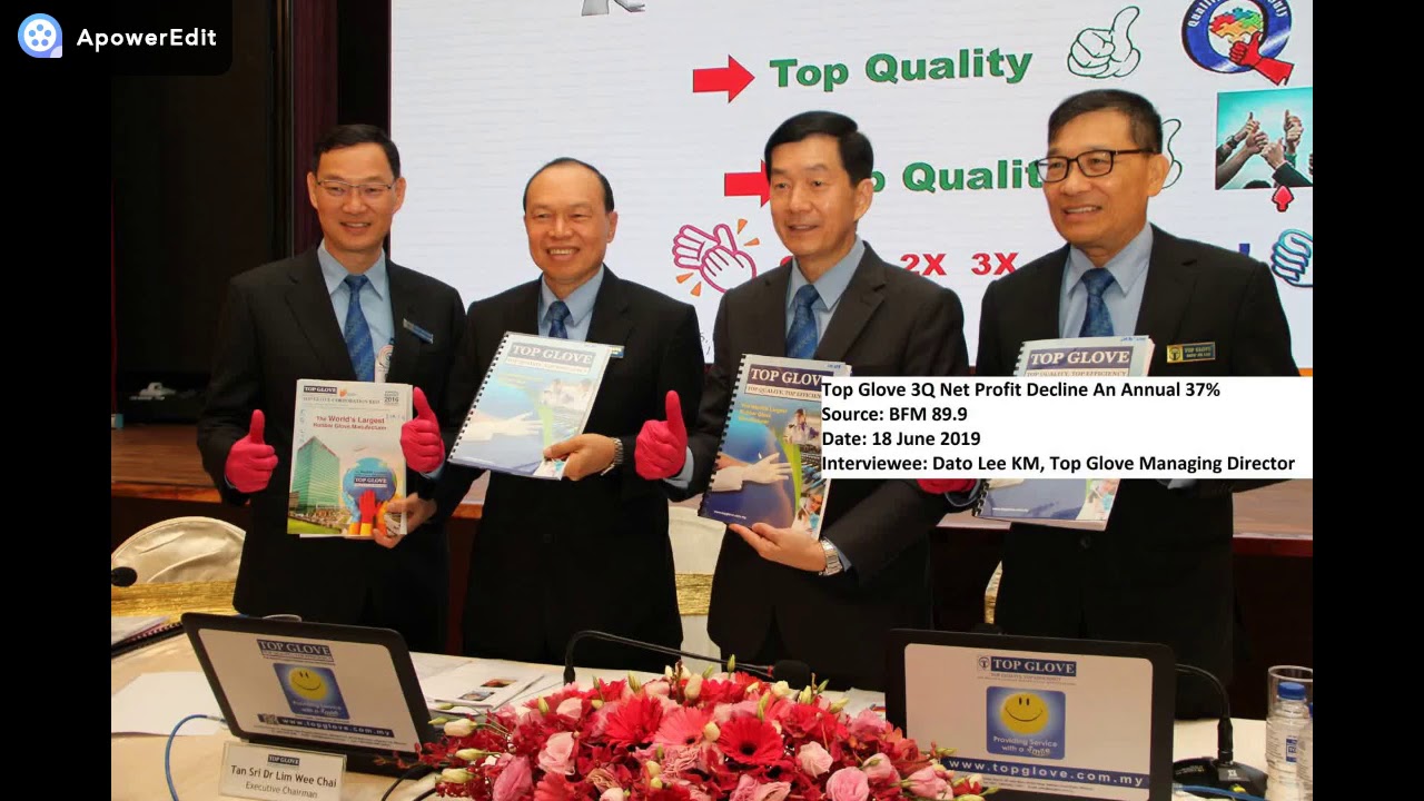 BFM 89.9: Top Glove 3Q Net Profit Decline An Annual 37%