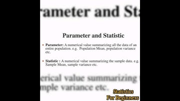 Differentiate between "Statistic and parameter"