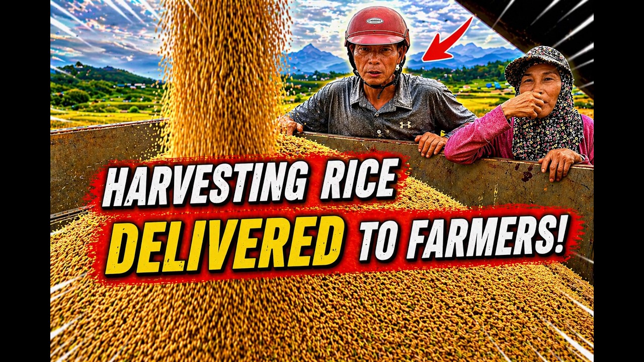 Emo Rice Harvesting the rice and delivering it to the farmers. - YouTube