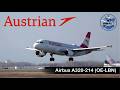 Austrian Airlines - Airbus A320-214 (OE-LBN) - Landing at Vienna Airport - Runway 16 #planespotting