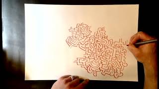 Hand Drawn Maze - Root/Doodle Method