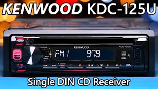 Kenwood KDC-125U Single DIN Stereo - NEW