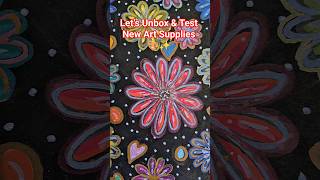Let’s Unbox &amp; Test New Art Supplies 🎨✨ Metallic Acrylic Paints #art #doodle #painting #shorts #viral