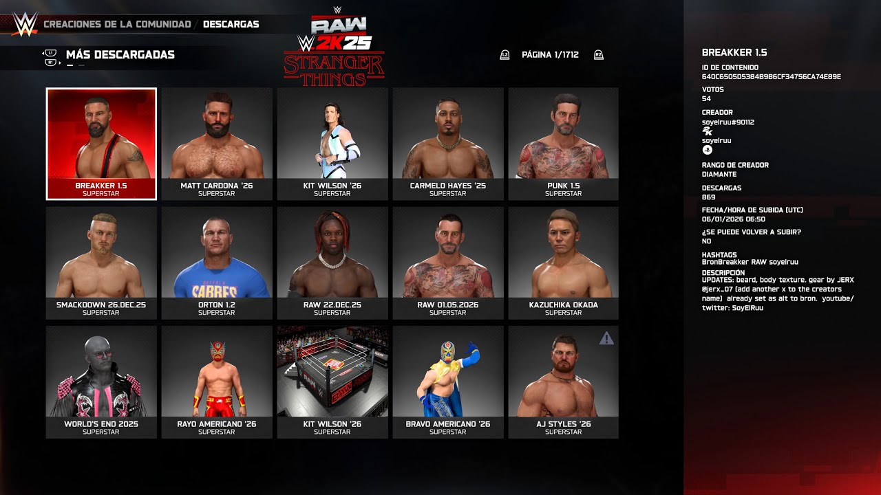 WWE 2K25: COMMUNITY CREATIONS (DAY 301- 306) (01th Jan- 07 th Jan) | CREACIONES DE LA COMUNIDAD