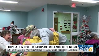 Real-life Santa delivers gifts to local nursing home residents