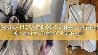 Review MOUNTDOG Softbox Lighting Kit, 2x19.7"x27.5" Photography Continuous Lighting System with 2pcs