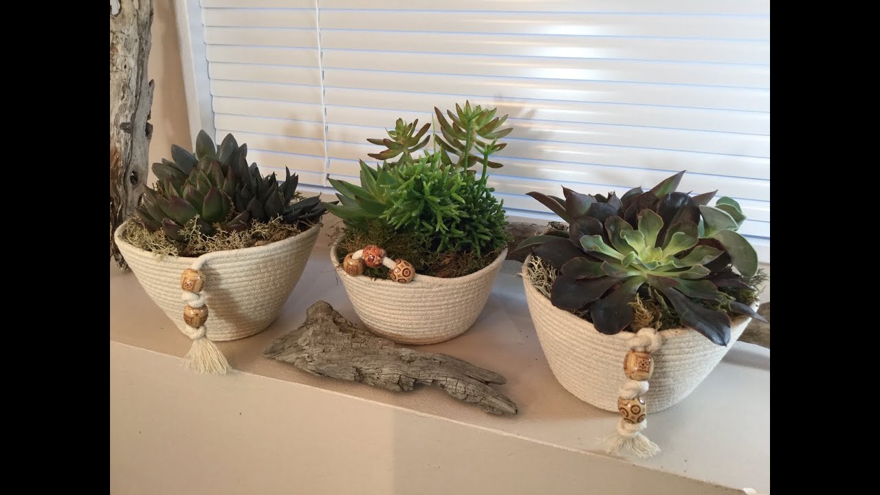 КАК СДЕЛАТЬ ЧАШУ ИЗ ВЕРЕВКИ - КАШПО - ПРЕКРАСНЫЙ ПОДАРОК!