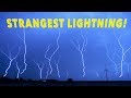 STRANGE UPWARD MOVING LIGHTNING - 14 Strikes UP at Once !!!