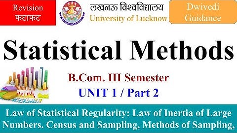 2| Statistical Methods, statistical methods for b com, lucknow university notes, statistics, census
