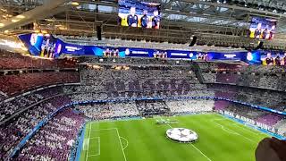 Himno Champions League Anthem & TIFO Santiago Bernabéu semifinal Bayern