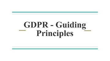 GDPR   Guiding Principles
