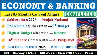 Economy U0026 Banking Current Affairs 2026  Last 3 Months Current Affairs 2026  January To March 2026