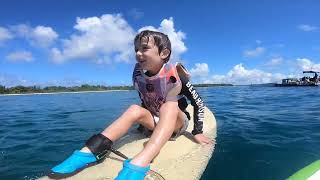 Kandui Resort Part 1 - Family Surf Trip to the Mentawai Islands. Kids learning to surf in Indonesia