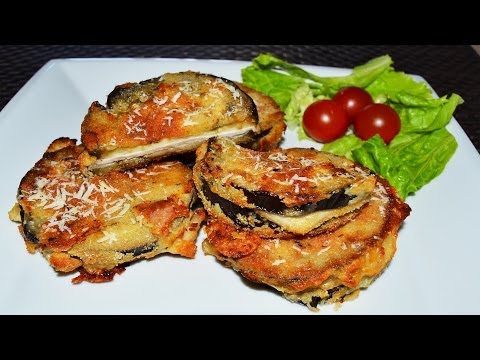 Baked Eggplant Sandwiches - Easy Stuffed Eggplant with Chicken & Cheese Recipe