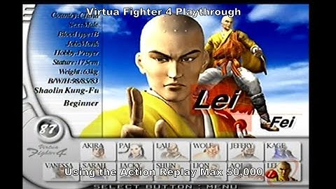 Virtua Fighter 4 Lei Fei Playthrough using the Ps2 Action Replay Max 50k :D #Playstation #Sony #Ps2