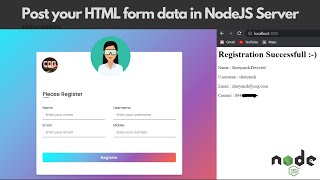 How to Post HTML Form Data in NodeJS or ExpressJS Server with Architecture and Source Code