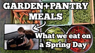 Homestead PANTRY and GARDEN Meals | What we Eat in a Day | Cooking from Scratch